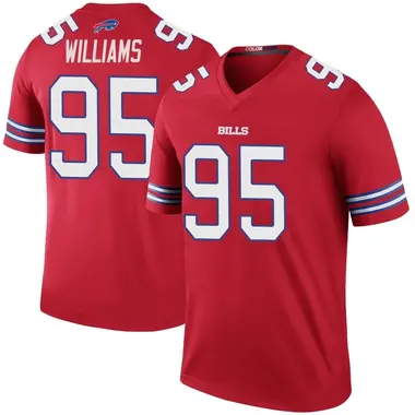 BUFFALO BILLS KYLE WILLIAMS #95 SIGNED RED RUSH CUSTOM JERSEY JSA WITNESS